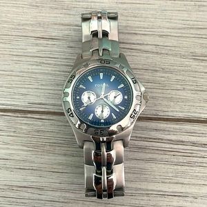 Fossil Blue Watch Men Diver Silver Tone 39 Analog Bracelet Band 8 in Wrist